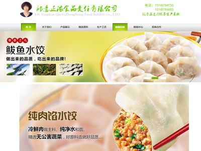 速冻水饺食品公司网站制作建设公司官网